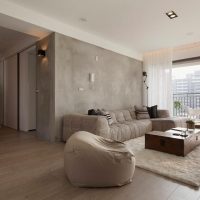 Béton gris à l'intérieur du salon