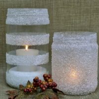 Décor de canettes de sable blanc