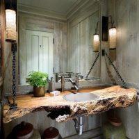 Comptoir original en bois massif