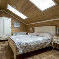 Chambre design avec puits de lumière