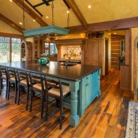 Parquet en bois teinté