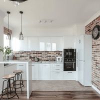 Cuisine lumineuse de style loft