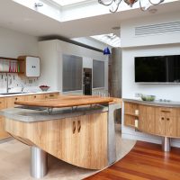 Meuble de cuisine aux contours lisses