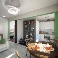 Coin repas dans la cuisine-salon