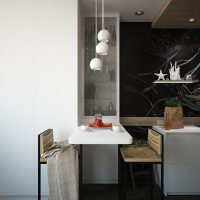 Couleur noire à l'intérieur de la cuisine