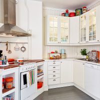 Configuration du complexe de cuisine blanche