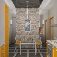 Couleur jaune dans la conception de la cuisine
