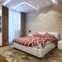 Chambre design avec tapis au sol