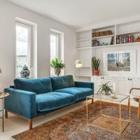 Intérieur de salon mur blanc