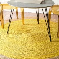 Tapis tricoté rond