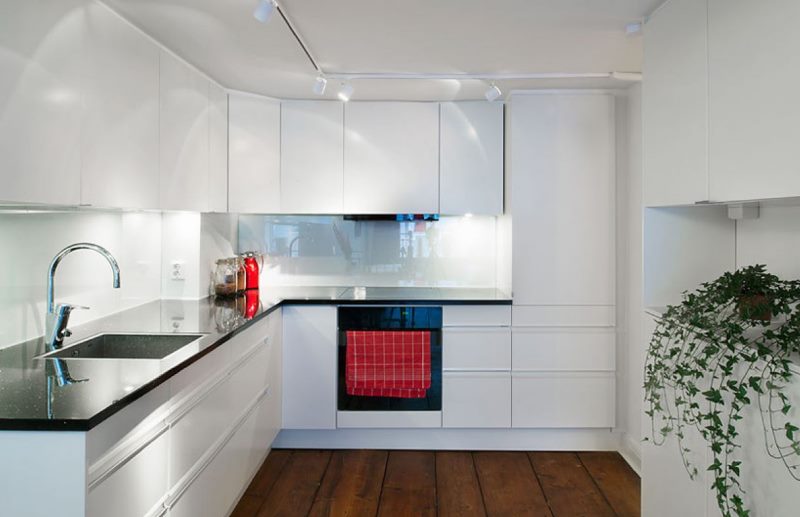 Cuisine blanche minimaliste