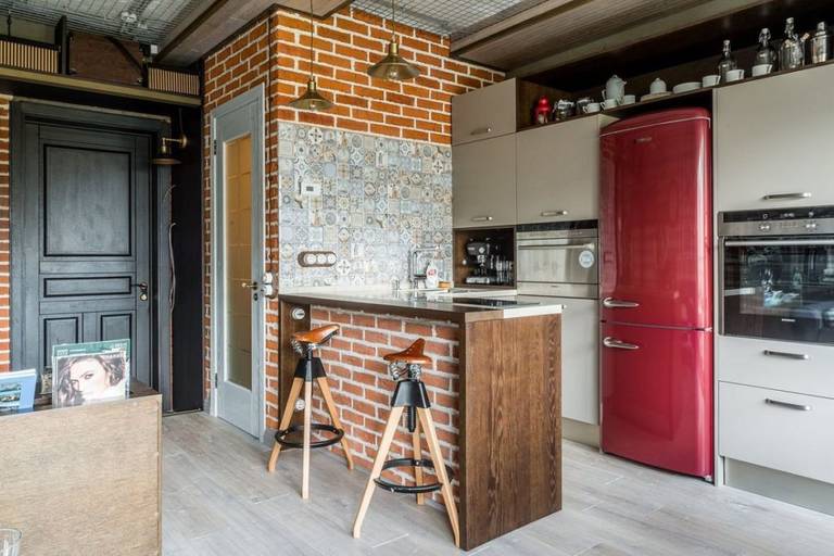 Intérieur de cuisine de style style loft