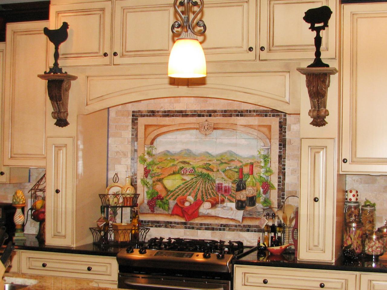 Panneau de céramique sur la cuisinière à gaz de la cuisine