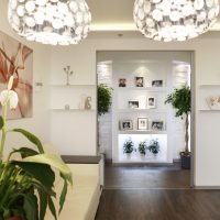 Stratifié brun foncé sur le sol du salon