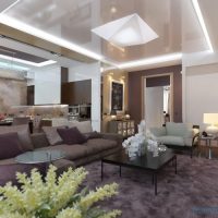 Surface de plafond tendue et brillante