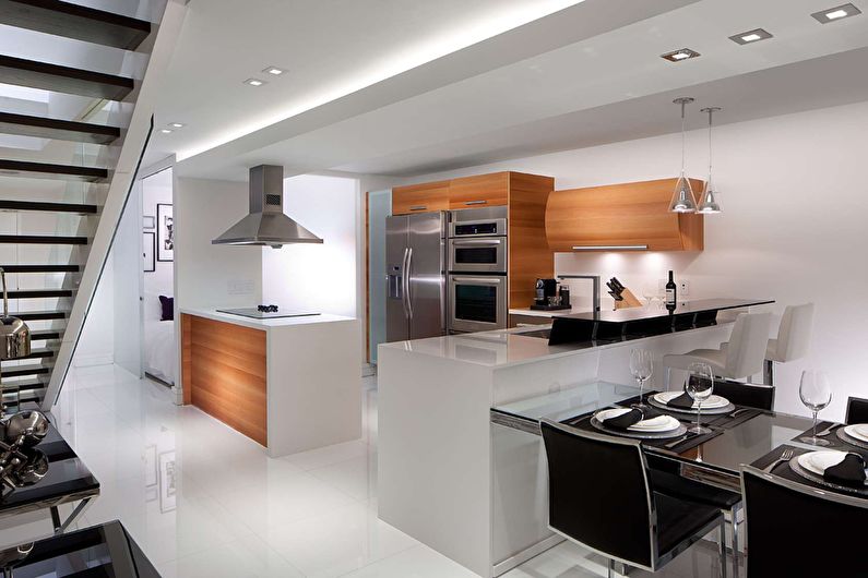Design de cuisine moderne de haute technologie
