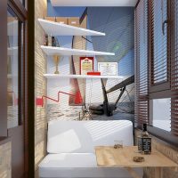 Intérieur de balcon de style nautique