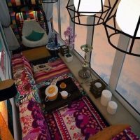 Intérieur de balcon de style oriental