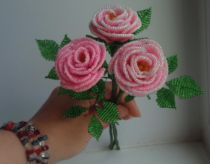 Flores de cuentas de bricolaje