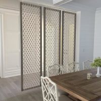 Zonage de cuisine avec partition de style macramé