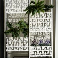 Jardinière de style macramé avec des enveloppements