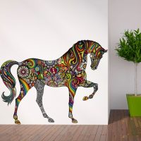 Cheval dessiné sur le mur de la salle