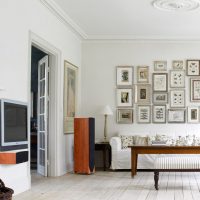Collection de papillons sur un mur du salon