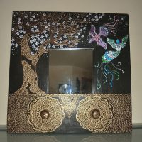 Photo dorée à faire soi-même sur le miroir