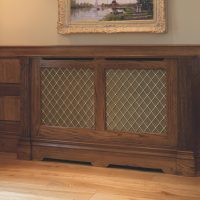 Écran élégant pour radiateur de chauffage au bois