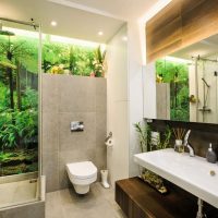 Salle de bain avec douche