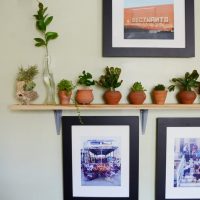 Étagère en bois pour plantes d'intérieur