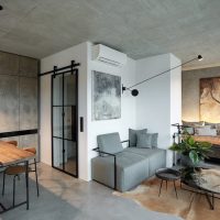 Intérieur studio gris