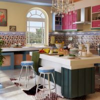 Intérieur de cuisine de style oriental