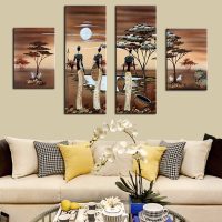Motifs africains dans les peintures modulaires