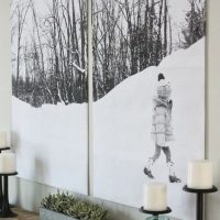 Motifs d'hiver dans une image modulaire