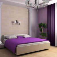 L'utilisation de violet dans la conception de la chambre