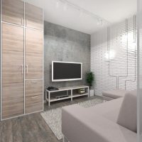 Béton gris à l'intérieur du salon
