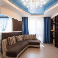 Plafond tendu bleu