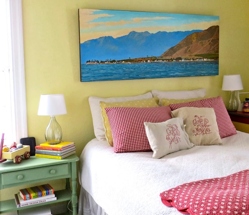 Vestir la pared del dormitorio con una foto