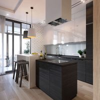 Conception de cuisine avec fenêtres panoramiques