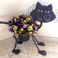 Maceta con forma de gato