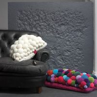 Decoración interior con bolas suaves.