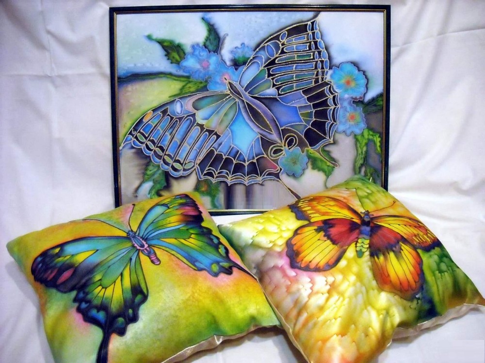 Oreillers de batik coloré à la main bricolage
