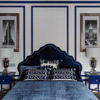 Lit dans la chambre Art Nouveau