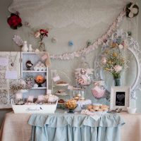 Decoración de mesa dulce Shabby Chic