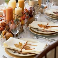 Decoración de mesa en tema de otoño