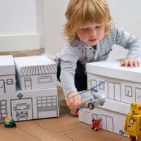 Maisons d'enfants à partir de boîtes à chaussures