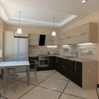Conception de cuisine avec agencement d'angle
