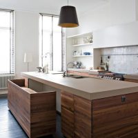 Îlot de cuisine en bois