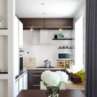 Espace de travail compact dans la cuisine